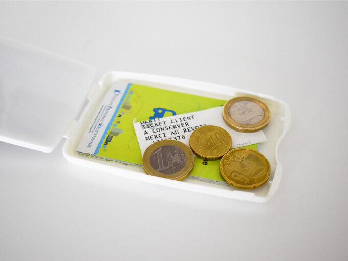 Card holder with integrated storage